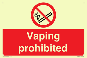 Vaping prohibited